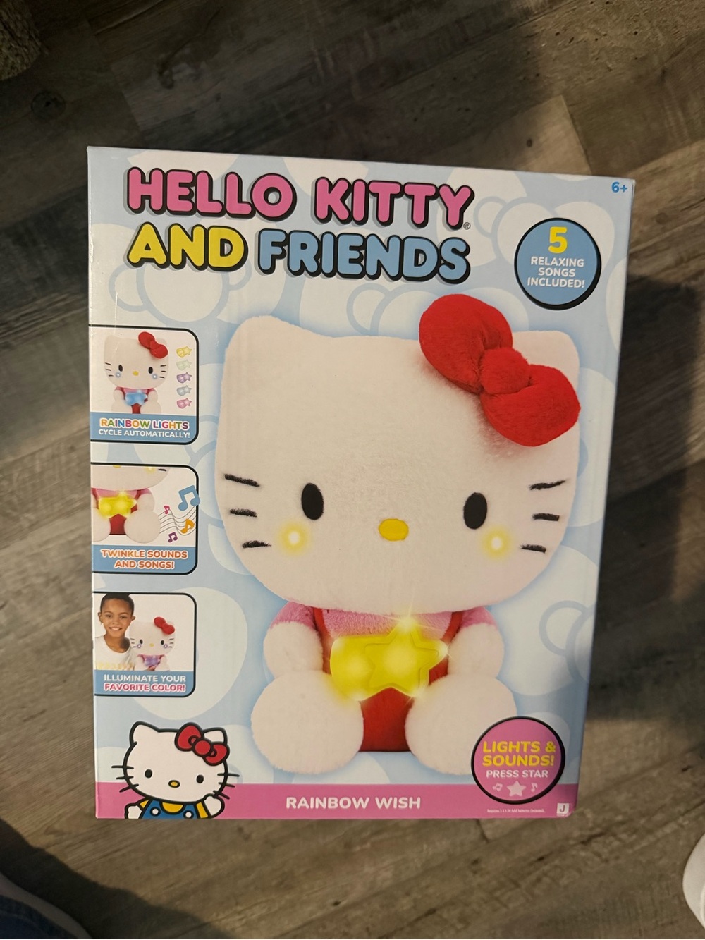 Hello Kitty Rainbow Wish 10” Plush Lights & Sounds Jazwares New